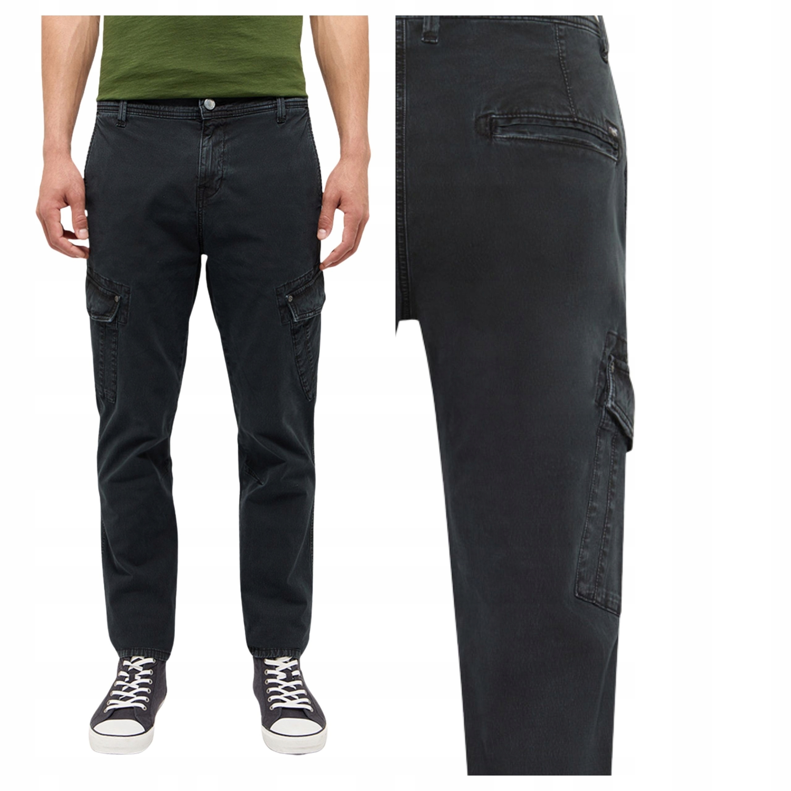 Pánské cargo kalhoty Mustang Daytona Antracitové bavlněné W38 L32