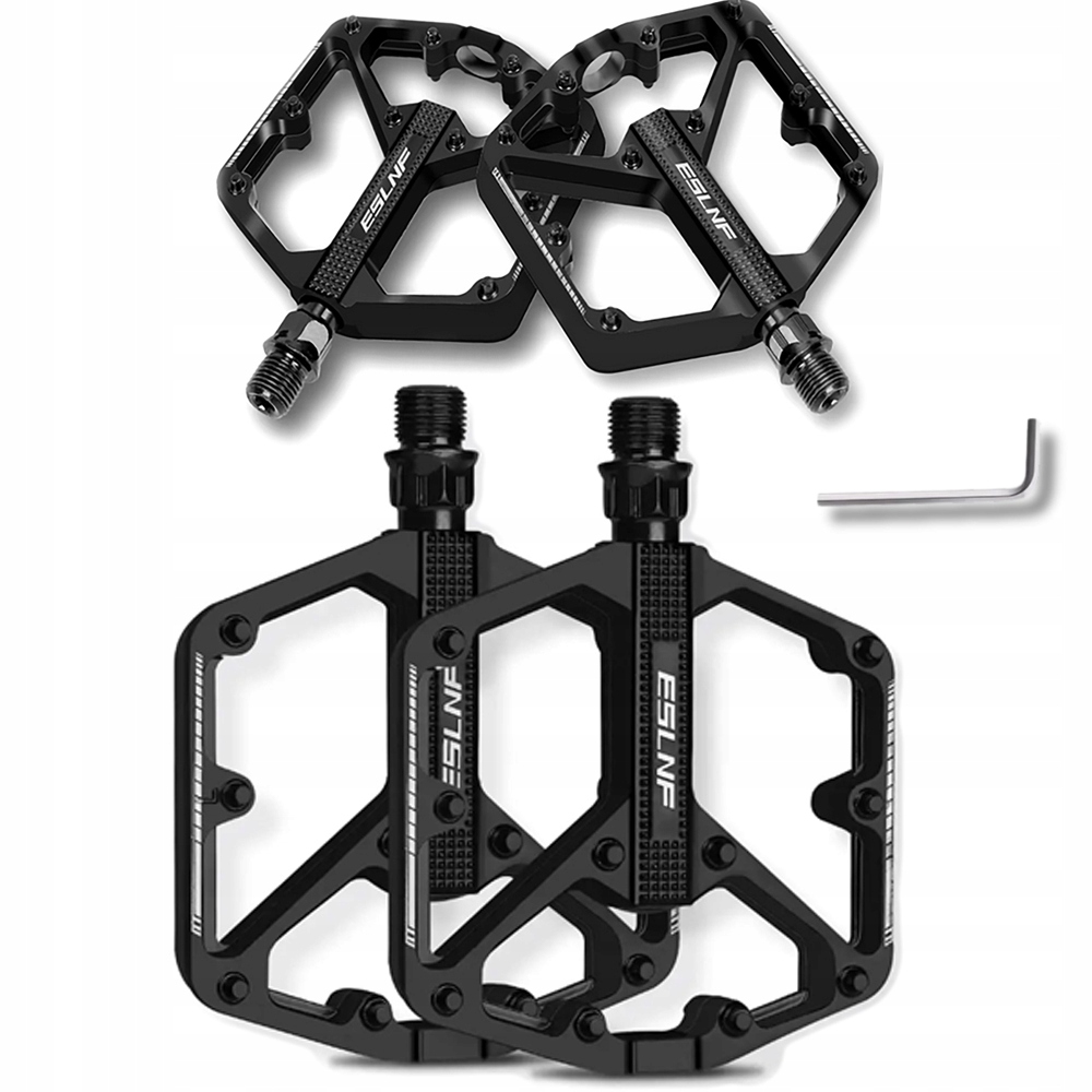 Pedały Rowerowe Platformowe z Aluminium Ultra Lekkie 375g 4 Łożyska Mtb