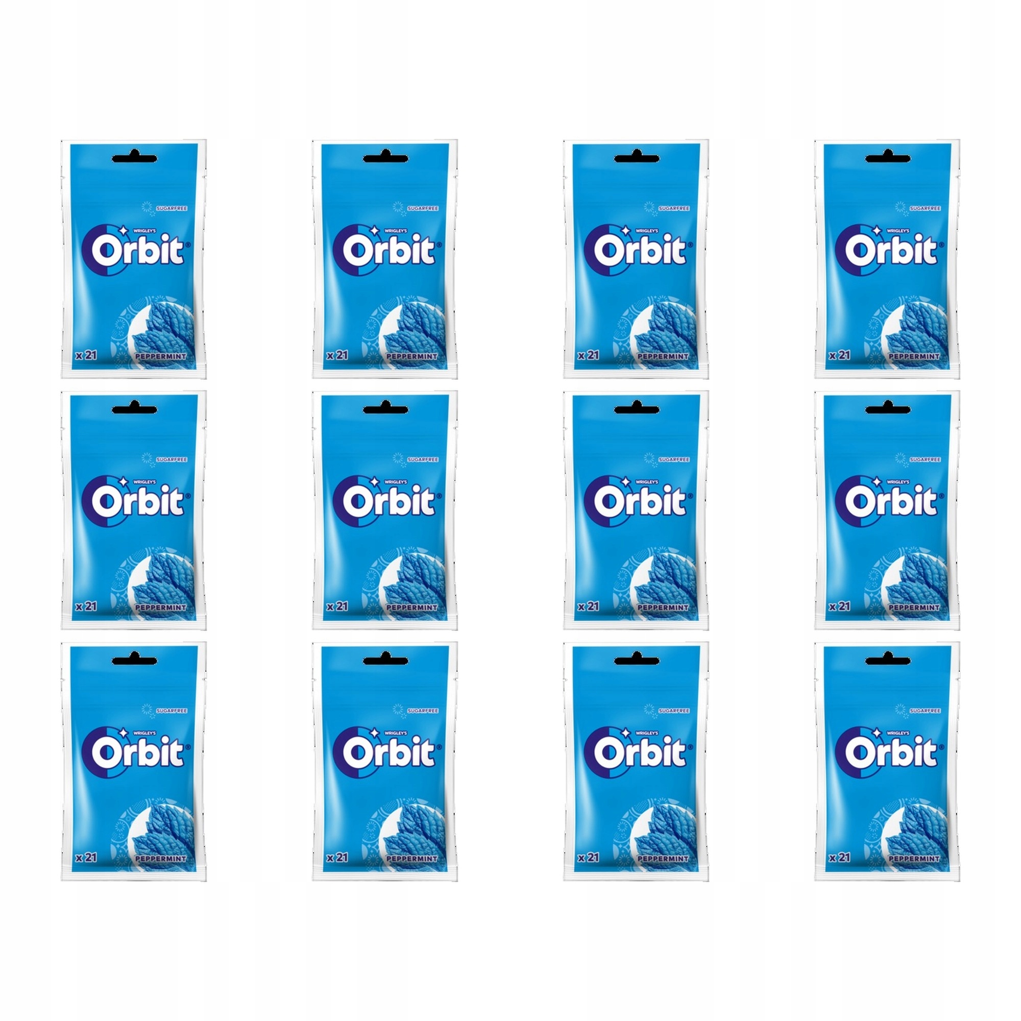 12 x 29 g Orbit peppermintová bezcukrová žvýkačka