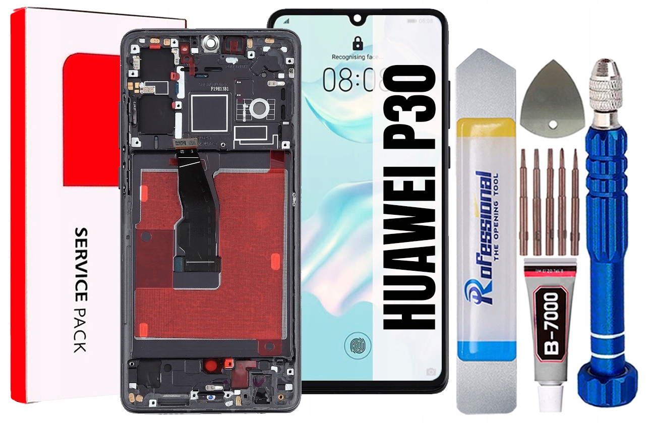 Displej Pro Huawei P30 ELE-L29 ELE-L09 Originální LCD Obrazovka Rámeček