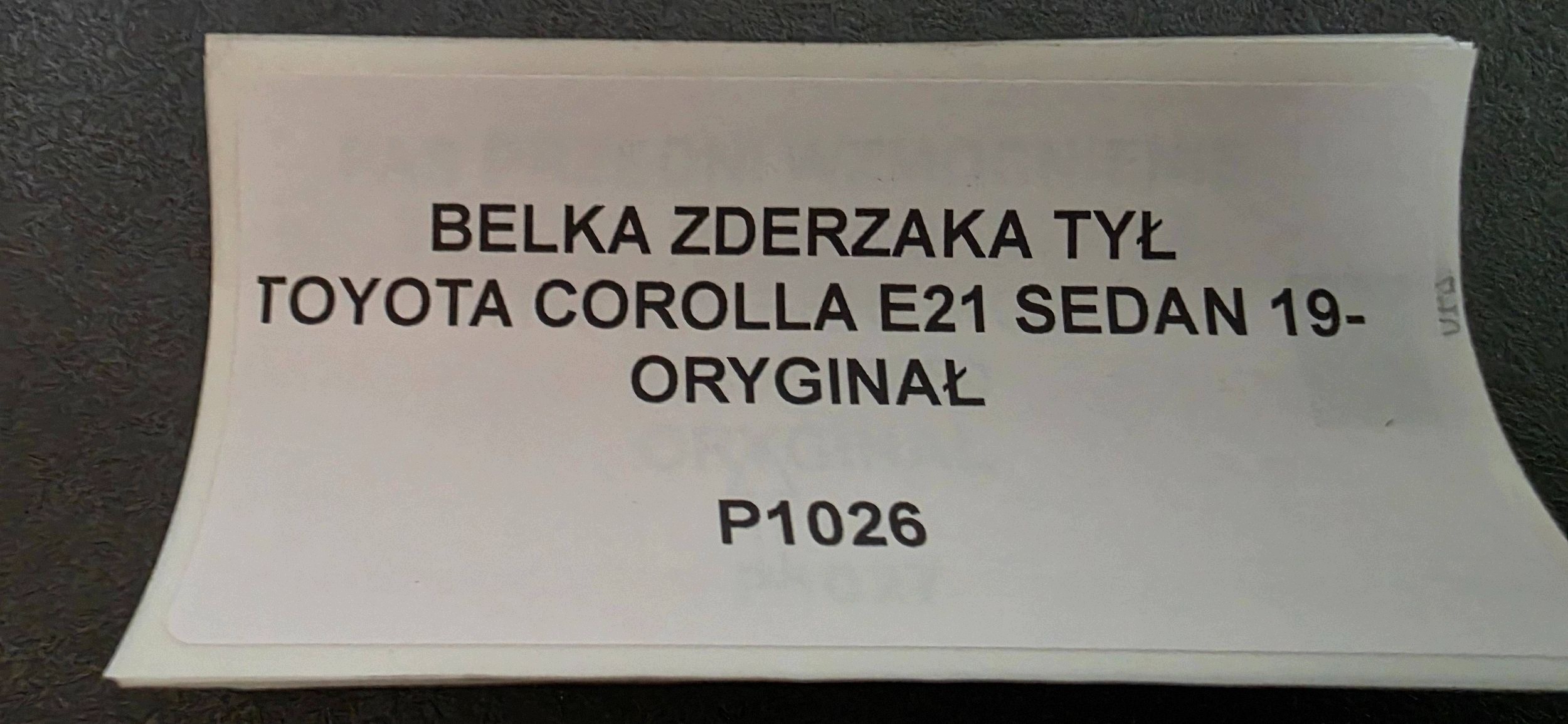 bumper support rear part TOYOTA COROLLA E21 sedan 19- original
