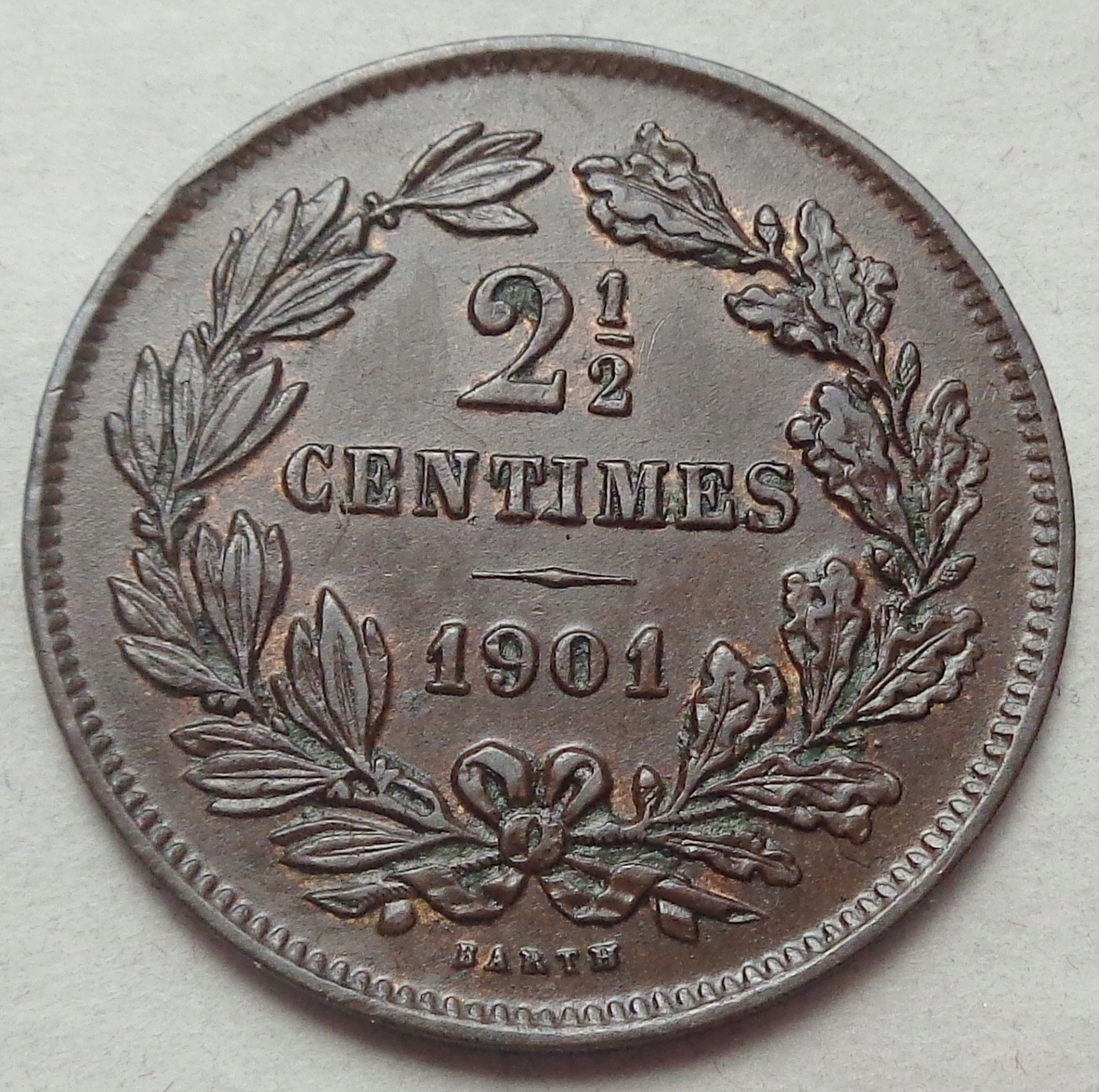LUKSEMBURG - 2 1/2 / 2.5 Centimes - 1901