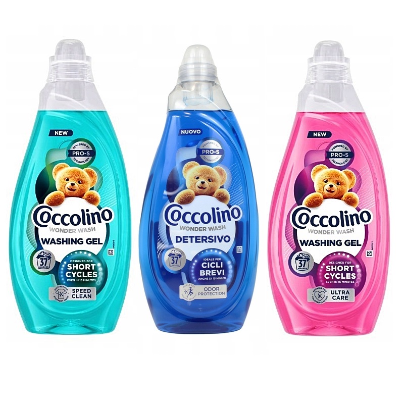 Żel Do Prania Coccolino Wonder Wash 3x1,48l Zestaw MIX