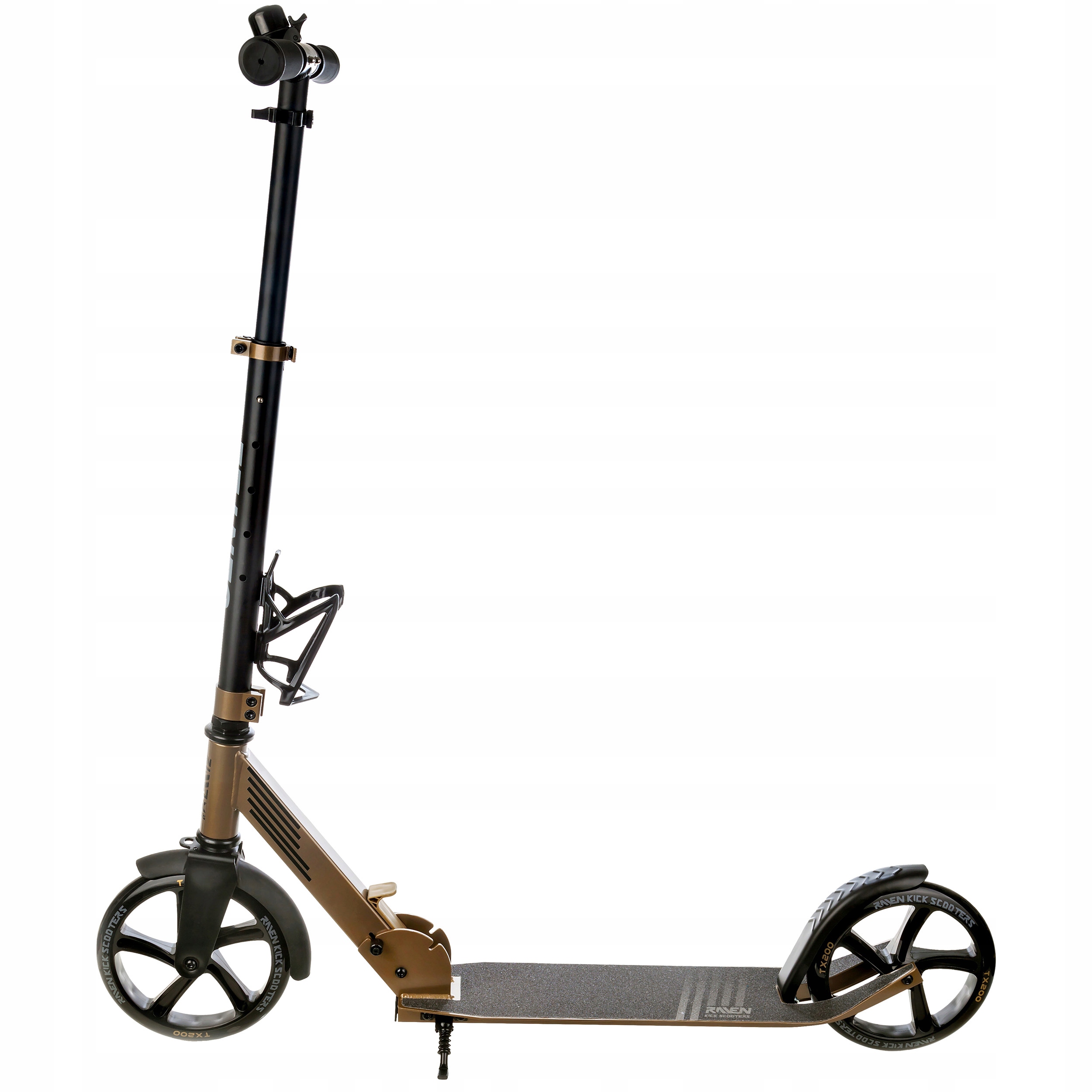 Hulajnoga Duża Składana Raven Sentel Gold 200mm dzwonek uchwyt na bidon