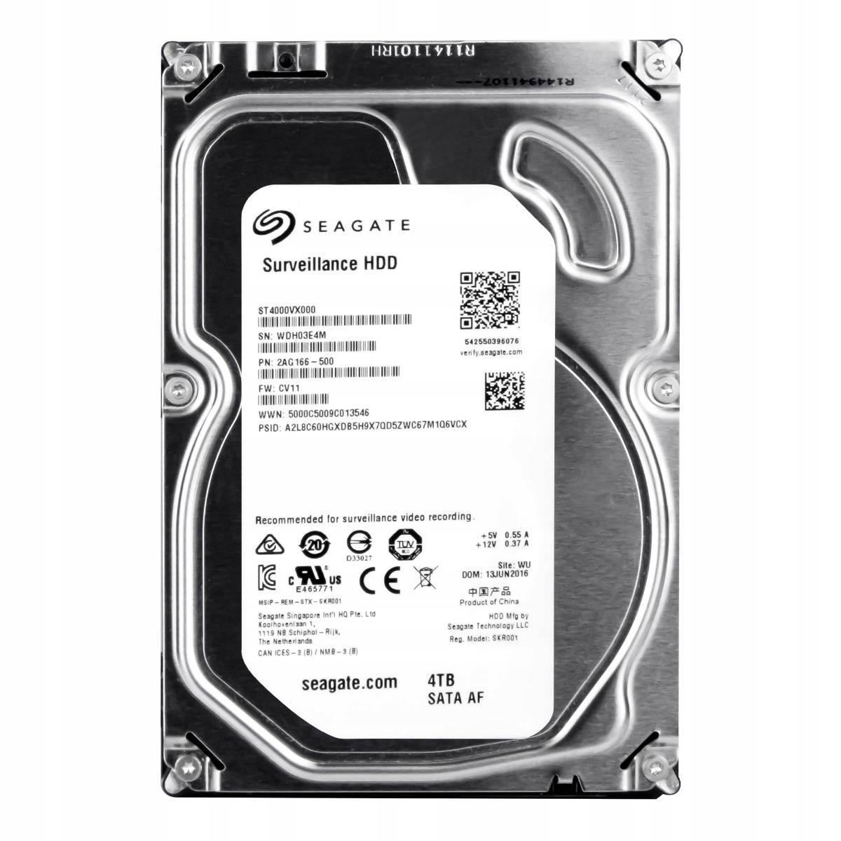 Seagate Surveillance 4TB 5.9K 64MB Sata III 3.5'' ST4000VX000