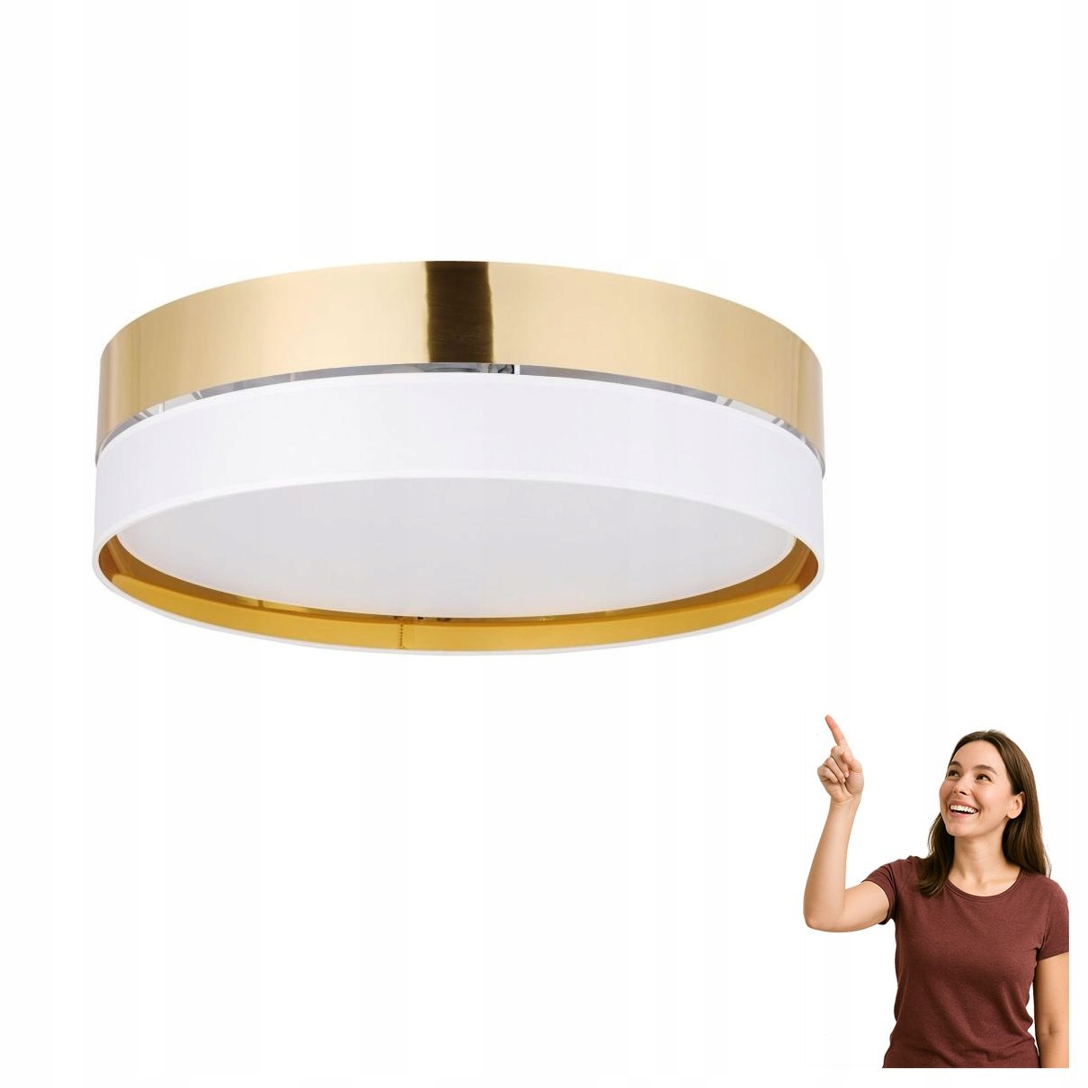 Stropná lampa Hilton White/gold 600 4773 Tk Lighting