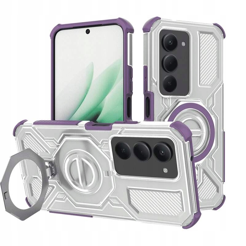 Techsuit etui Pro Xiaomi Redmi 15 4G Redmi 15 5G fioletowe przezroczyste