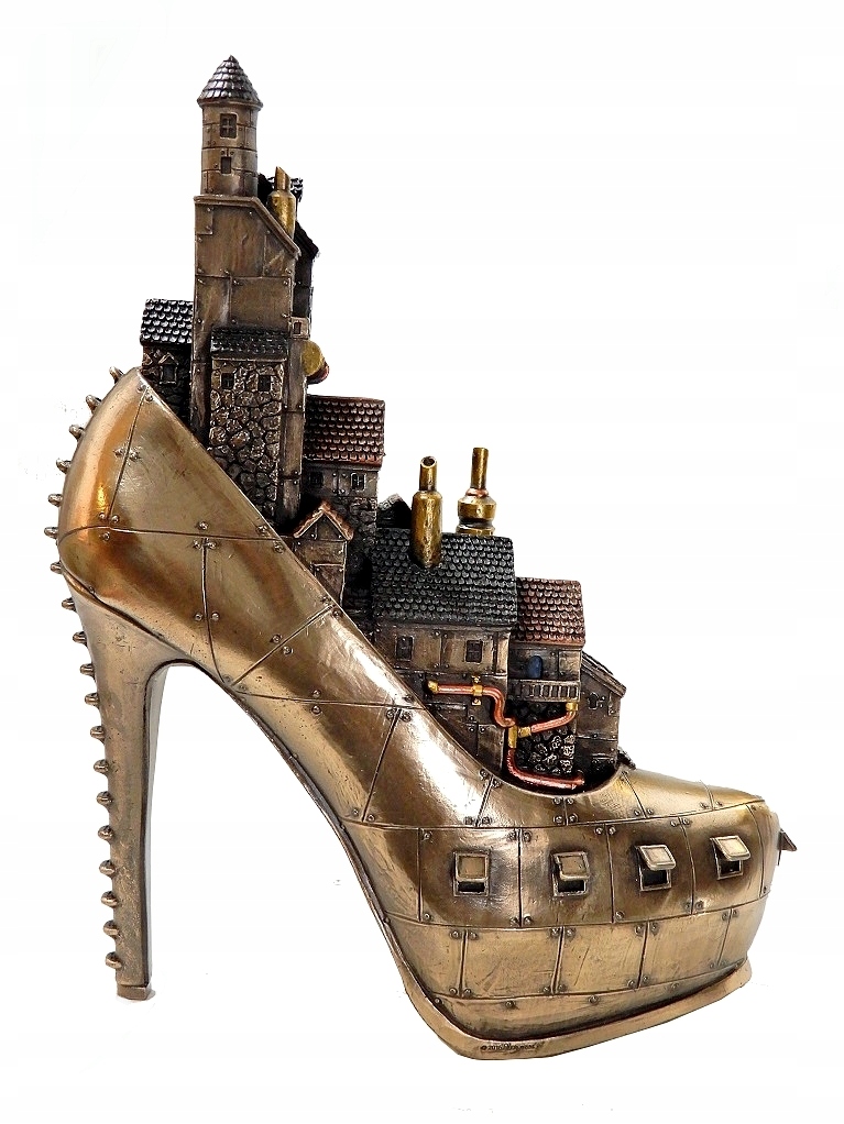 Mesto V Topánke Špilka Steamapunk Plný Odlet