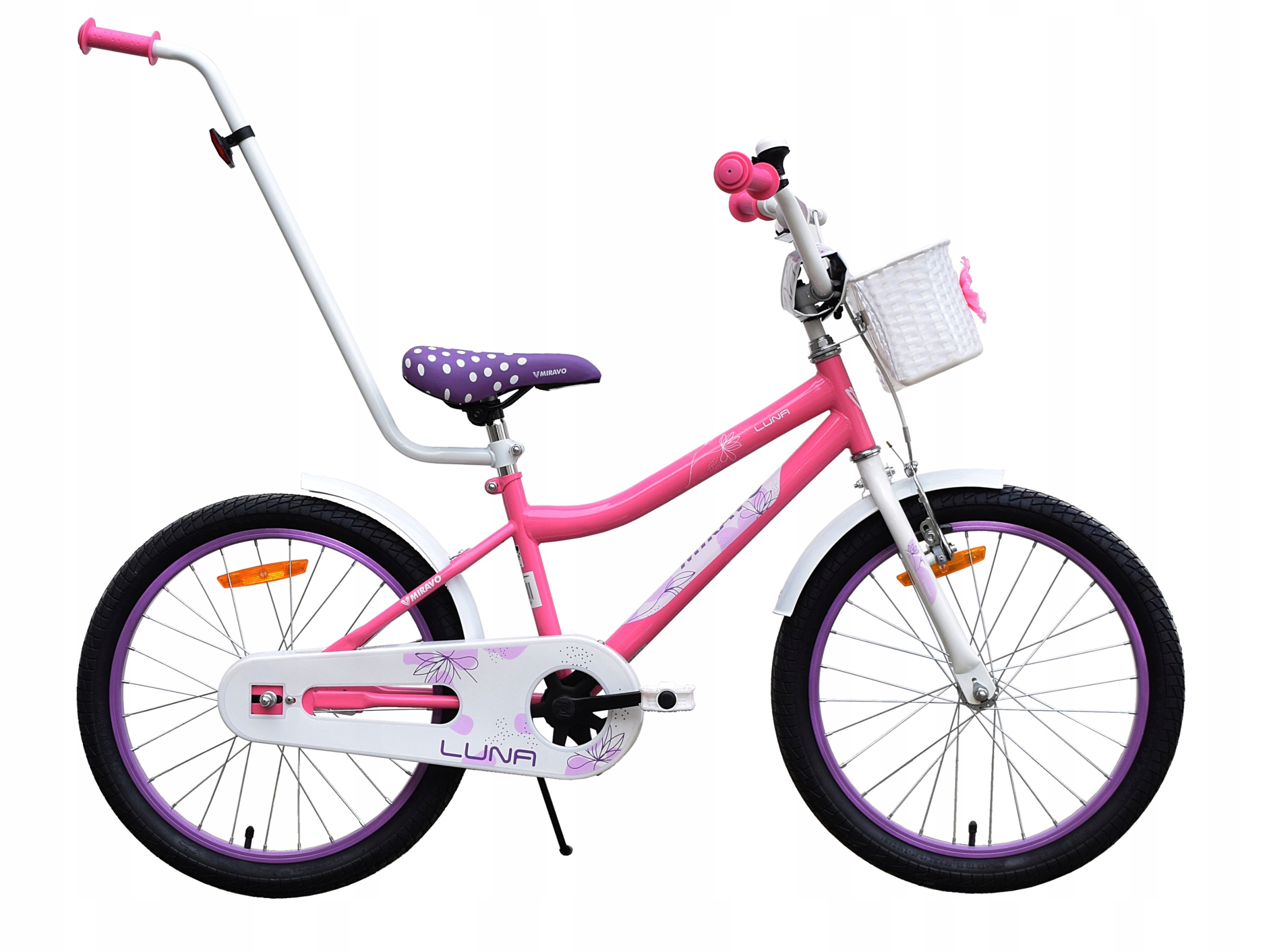 Dětské Kolo 20 Palců Košík A Vodítko Pro Dívku Dárek