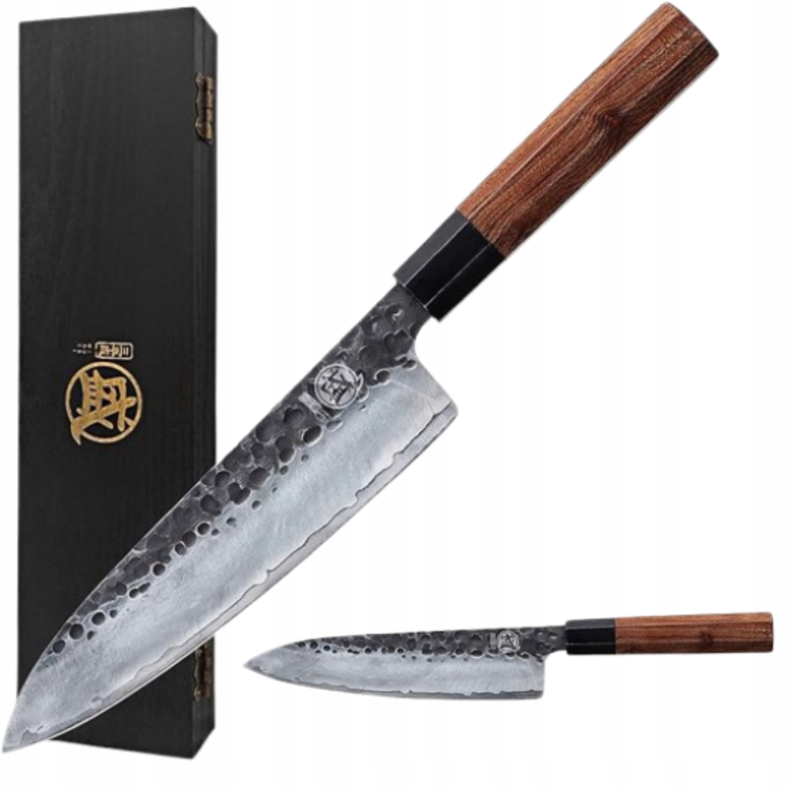 Japonský nôž šéfkuchára 22 cm Gyuto Vysokouhlíková oceľ 2.5 mm Čepeľ