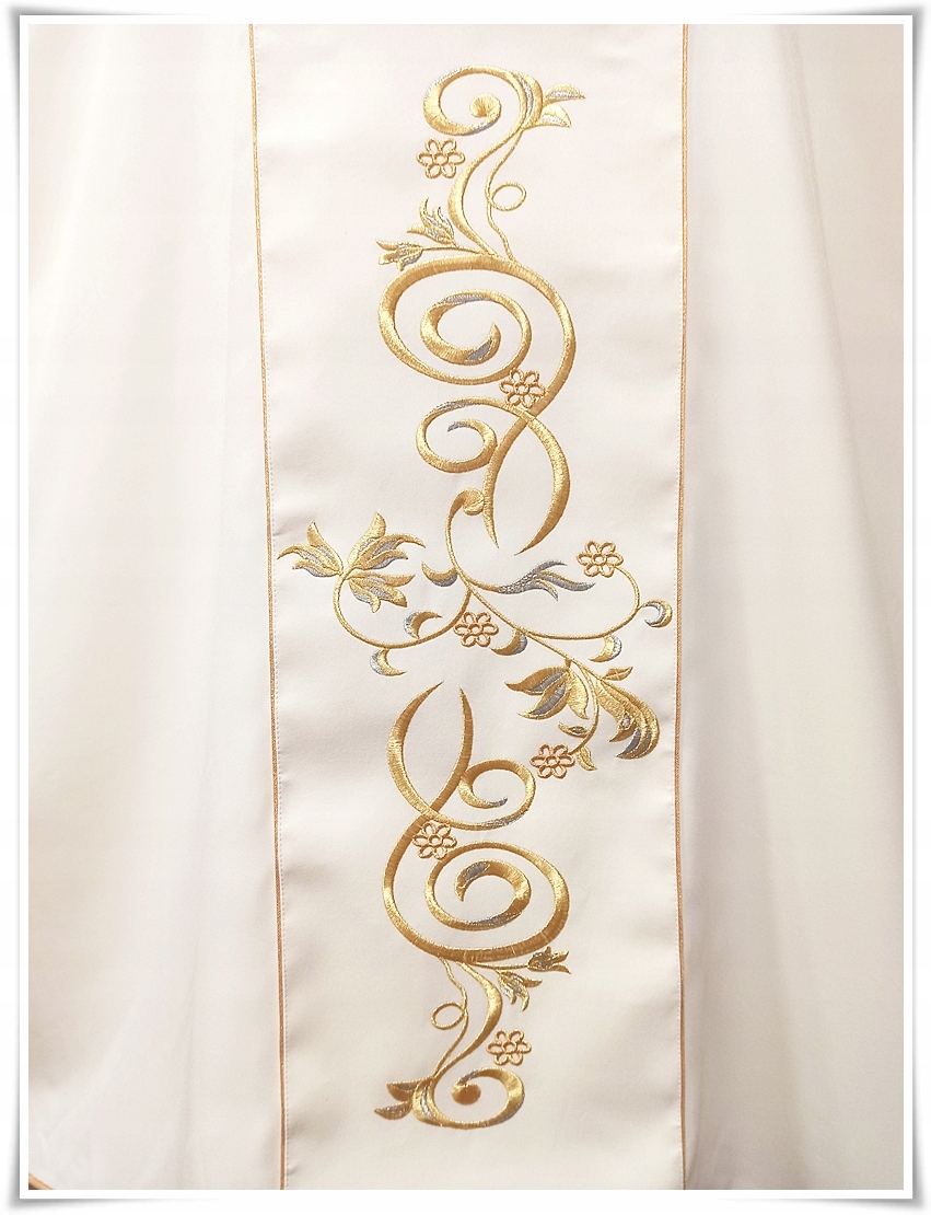 Ornat Gotycki Liturgiczny ecru KZO/195/05 Materiał dominujący syntetyk