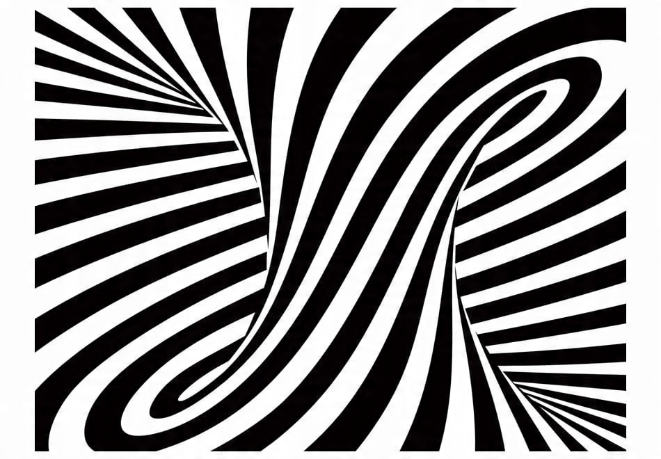 

Fototapeta - op art: czarno-biały - 300X231