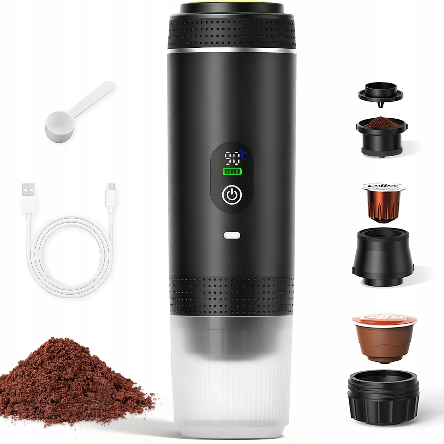 Przenośny Bezprzewodowy Ekspres Do Kawy 80ML Na Podróż Do Zimnej I Gorącej