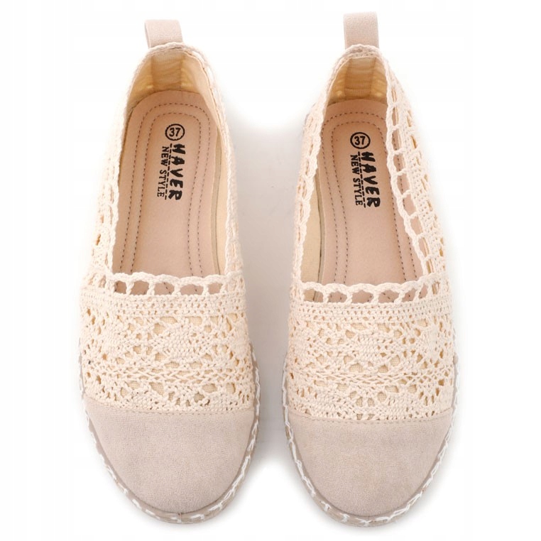 BUTY DAMSKIE ESPADRYLE KORONKOWE TENISÓWKI LEKKIE Stan opakowania oryginalne