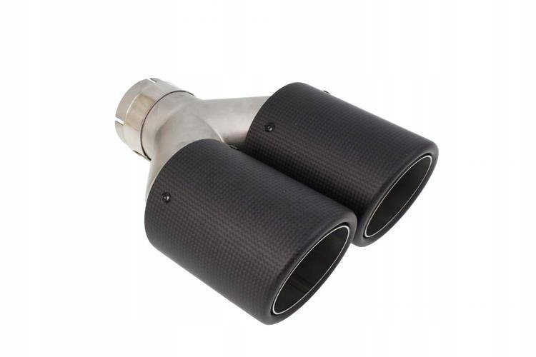 Dvojitá koncovka tlmiča 2x101 mm, vstup 63 mm Carbon L