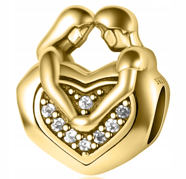 

Charms Zakochana para złoty srebro 925