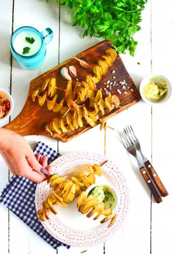 MASZYNKA DO KRĘCONYCH ZIEMNIAKÓW|CHIPSY ZIEMNIACZA Funkcje krojenie