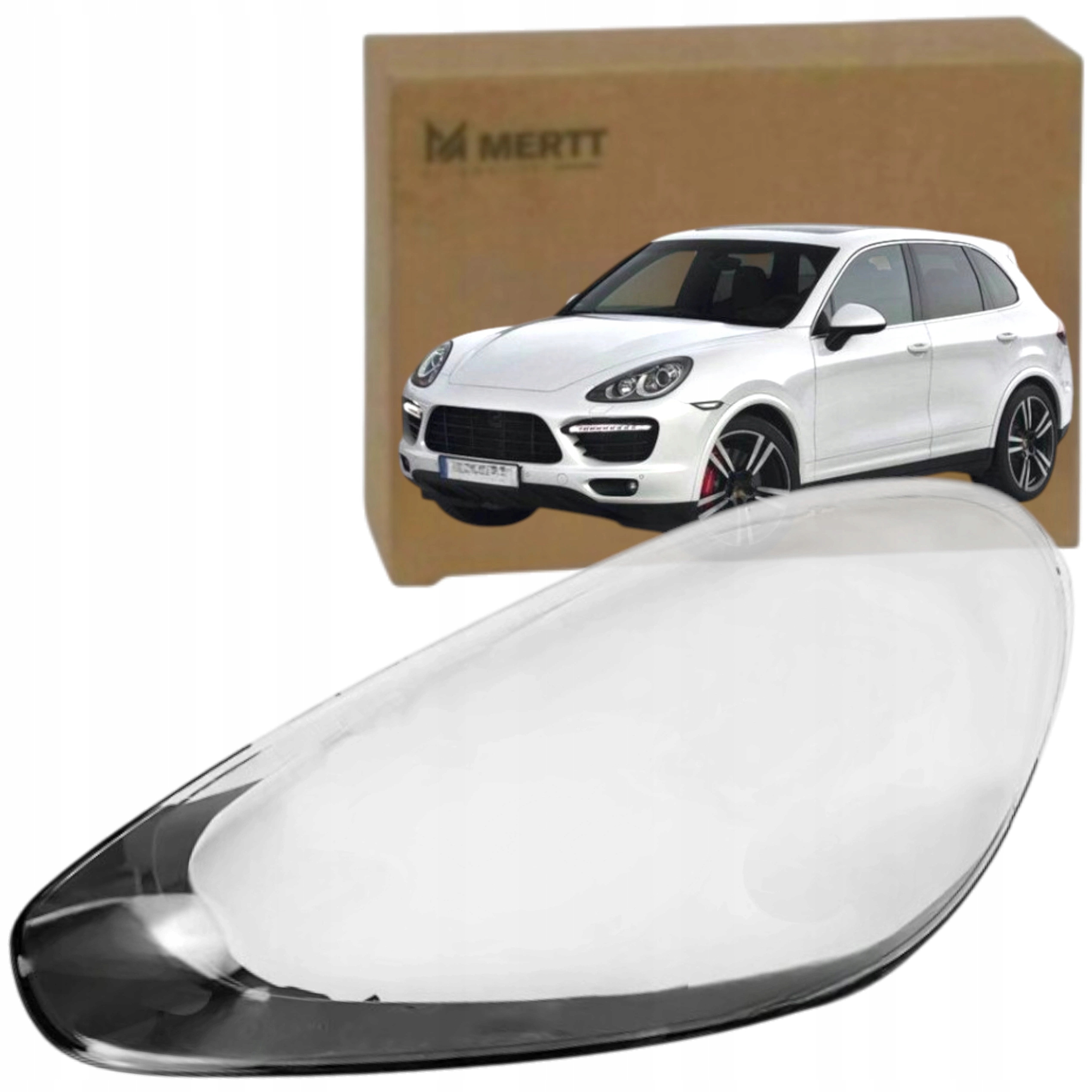 Porsche Cayenne 7P5 2015-2017 Stínidlo Sklo Světlometu Předního Světla Levé