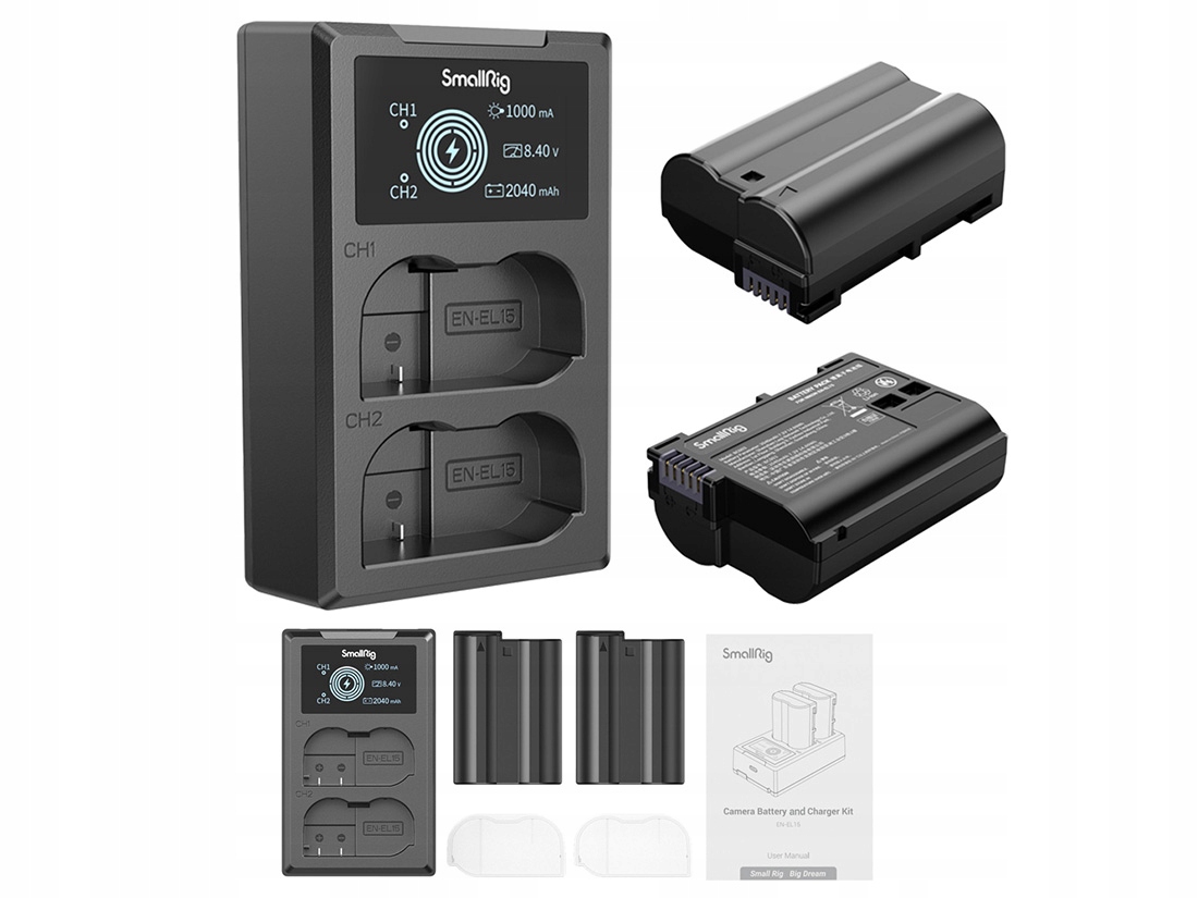 SmallRig 3820 2x akumulátorová nabíječka Nikon EN-EL15