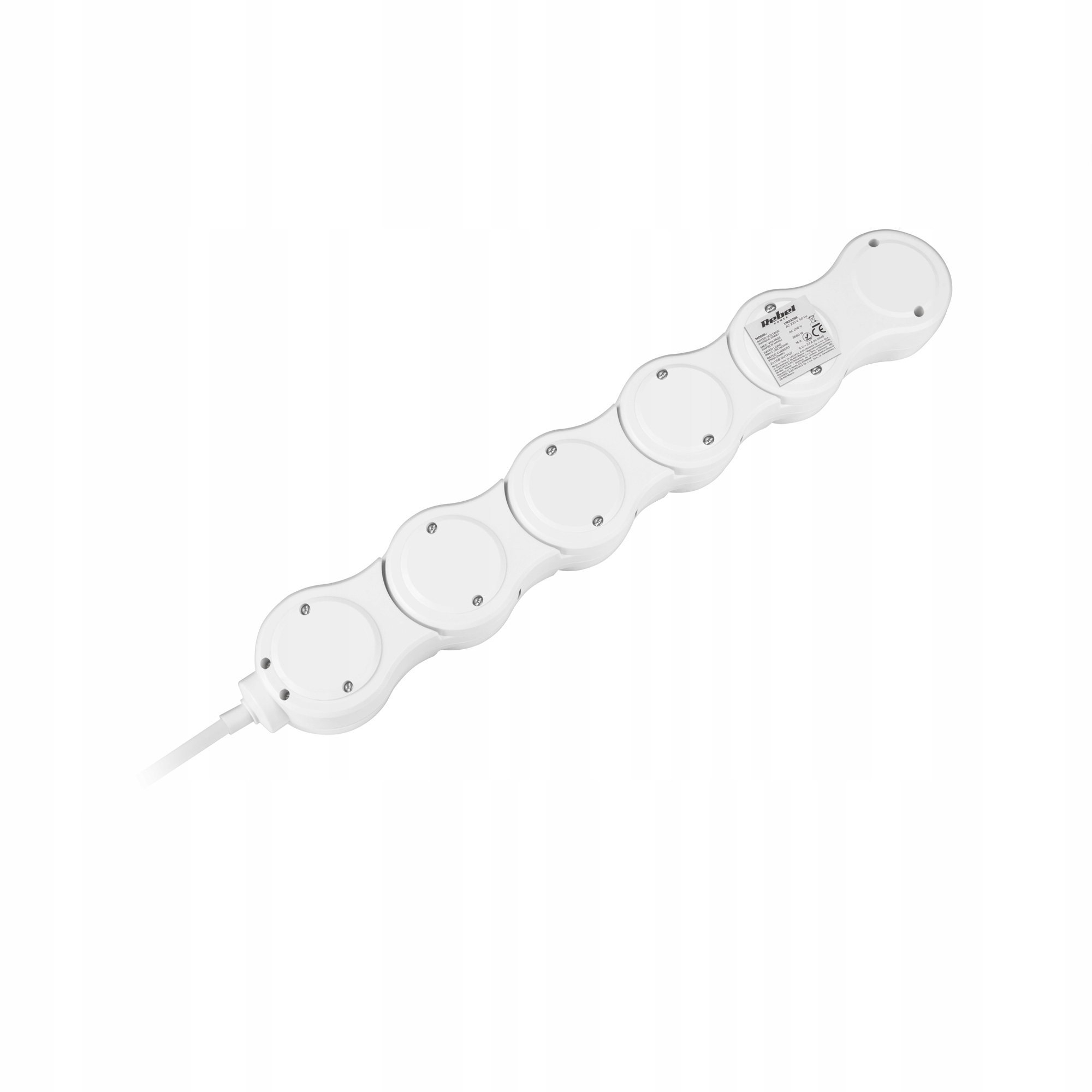 Przedłużacz sieciowy (snake) Rebel , 5 gniazd, przewód 1,5m Model URZ3258