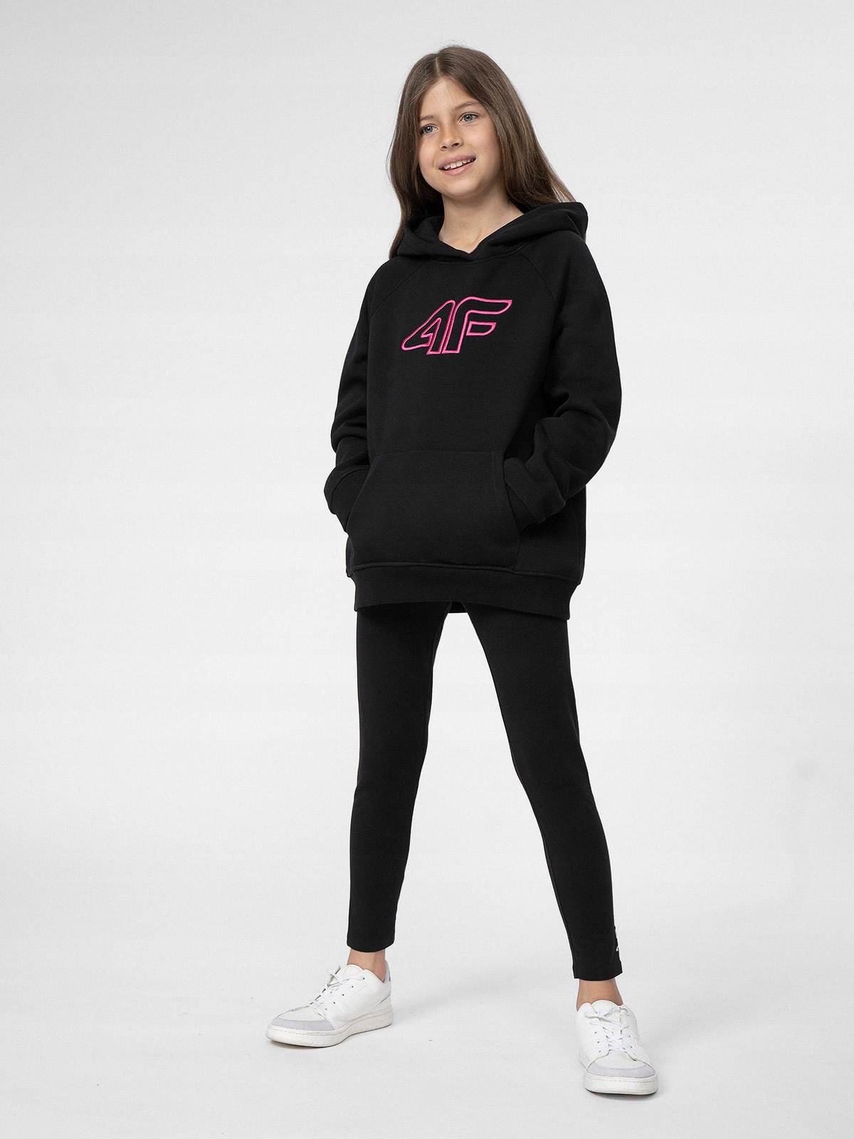 LEGGINSY spodnie DZIECIĘCE 4F JUNIOR TTIGF039 140 Płeć dziewczynki