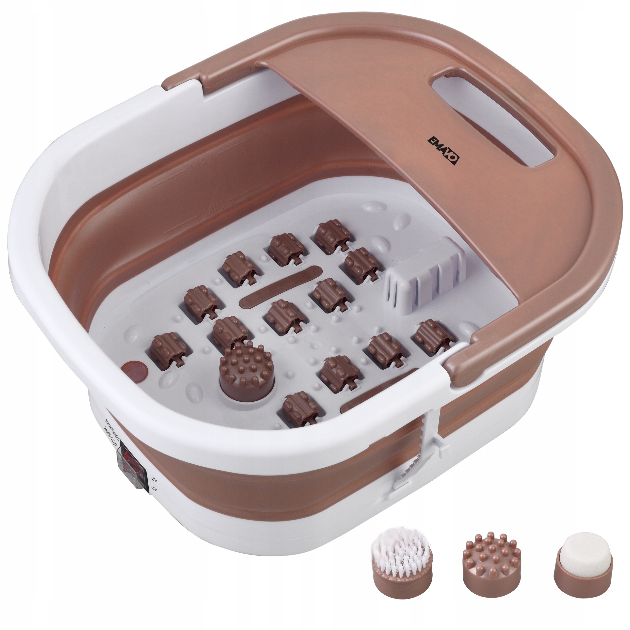 Masażer Do Masażu Stóp Wodny Hyromasażer Podgrzewanie Bąbelki Składany Spa