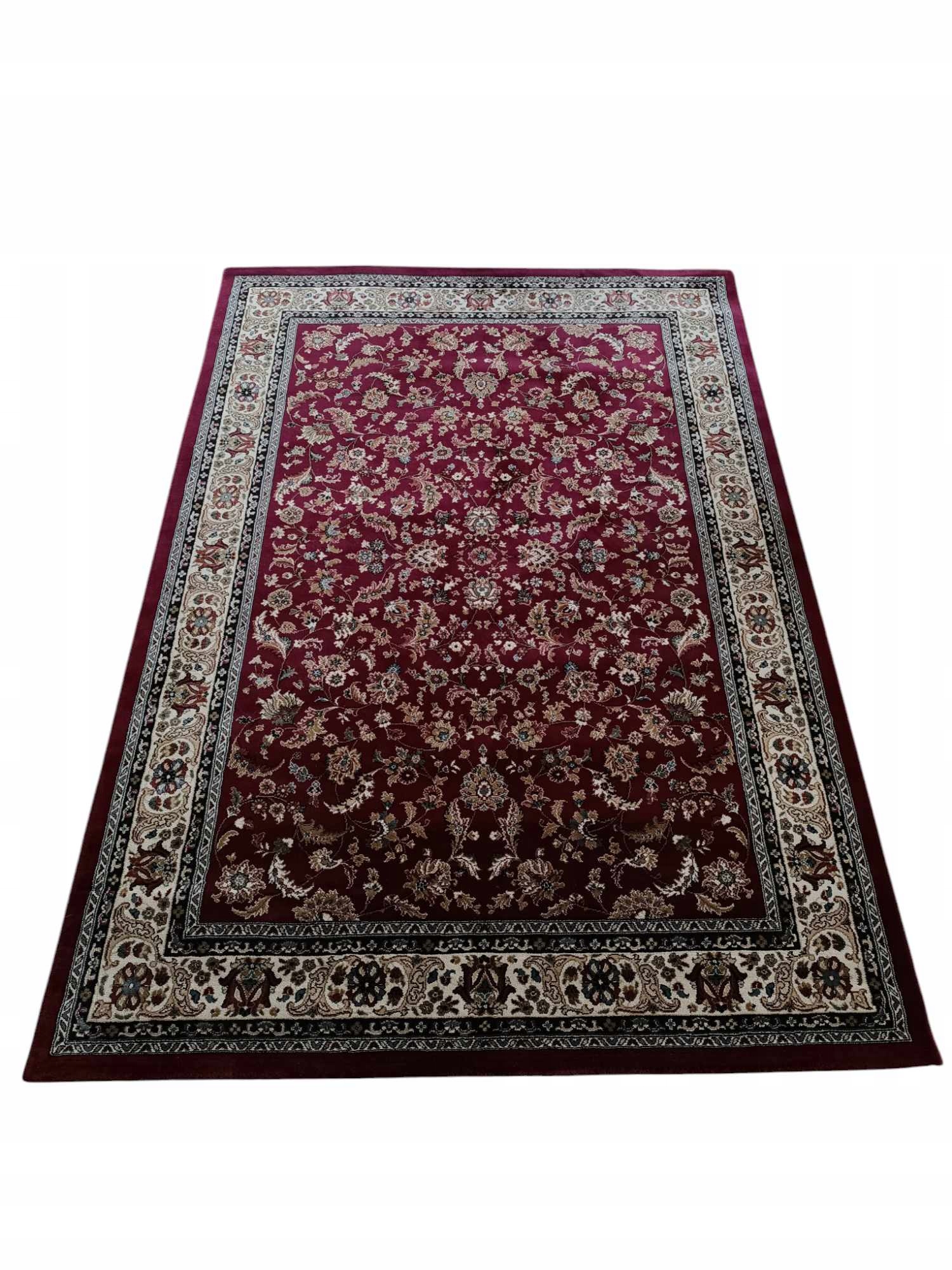 Koberec do obývacího pokoje 160 x 230 cm, klasický krémově červený vzor