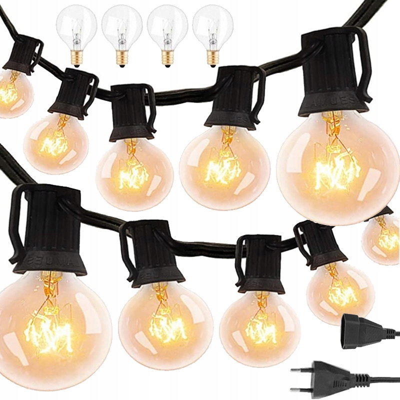 GIRLANDA OGRODOWA ŚWIETLNA ŁAŃCUCH 15M+50 ŻARÓWKI Marka inna