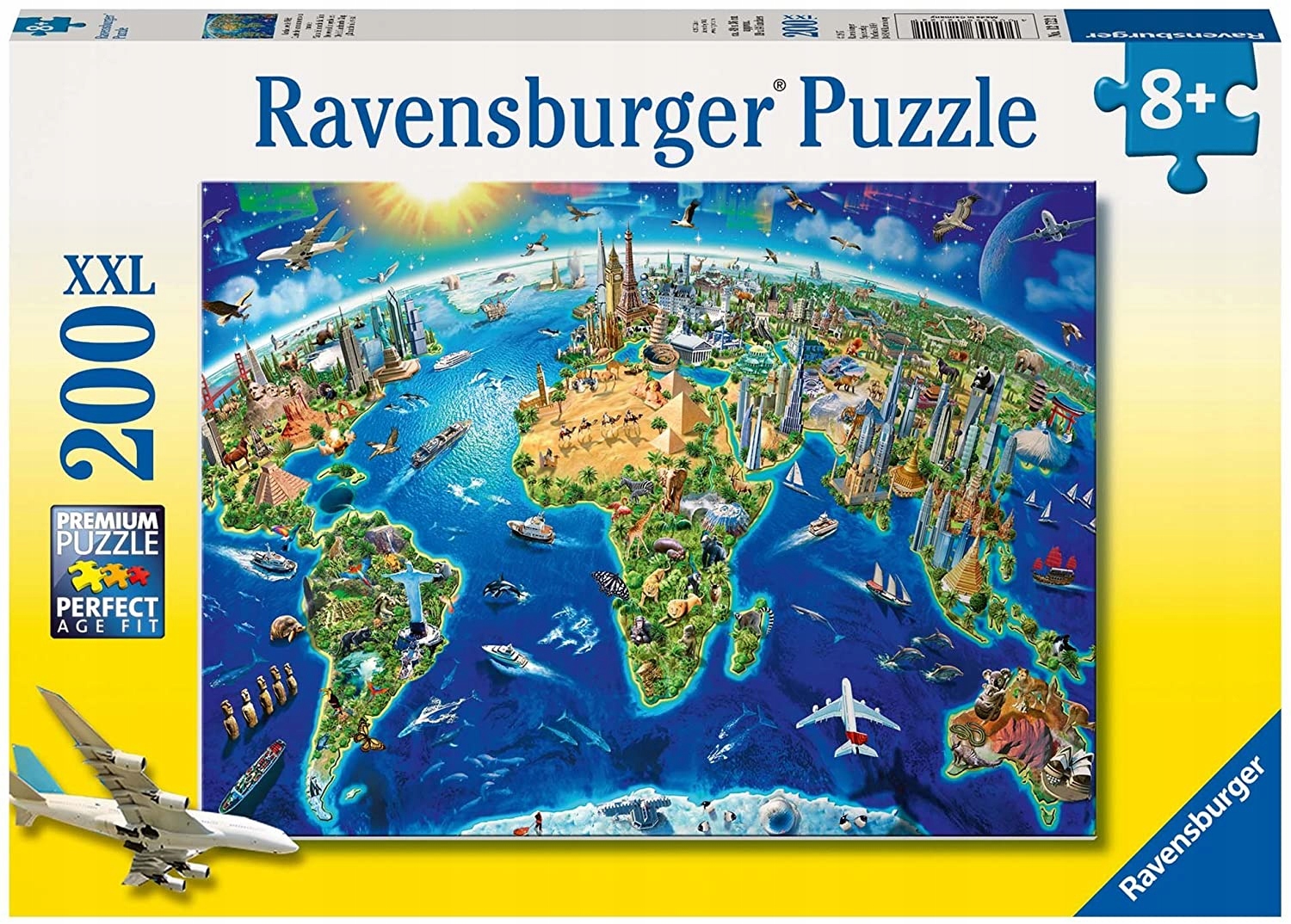 

Ravensburger Mapa Świata 200 el World Landmarks Ma
