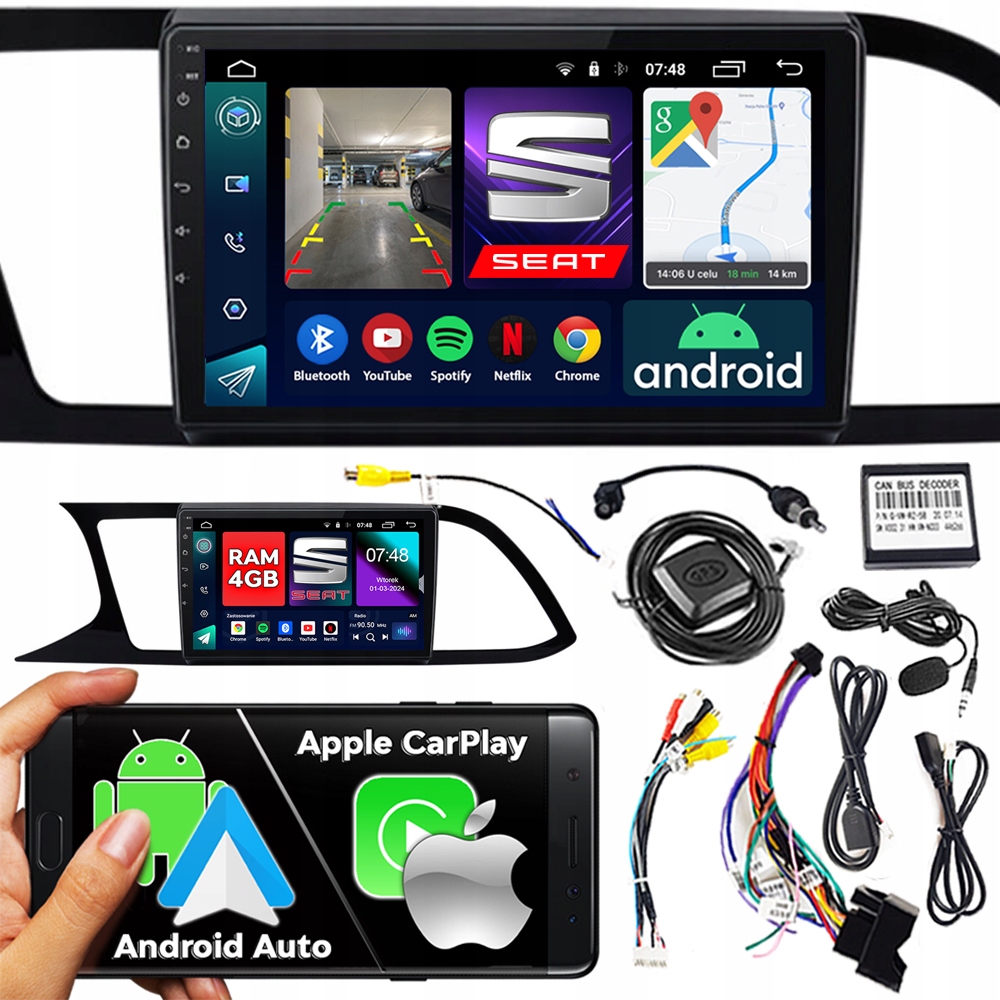 Automobilové Rádio Ncs RS-305 Seat Leon 3 III 2012-2020 Android Navigace