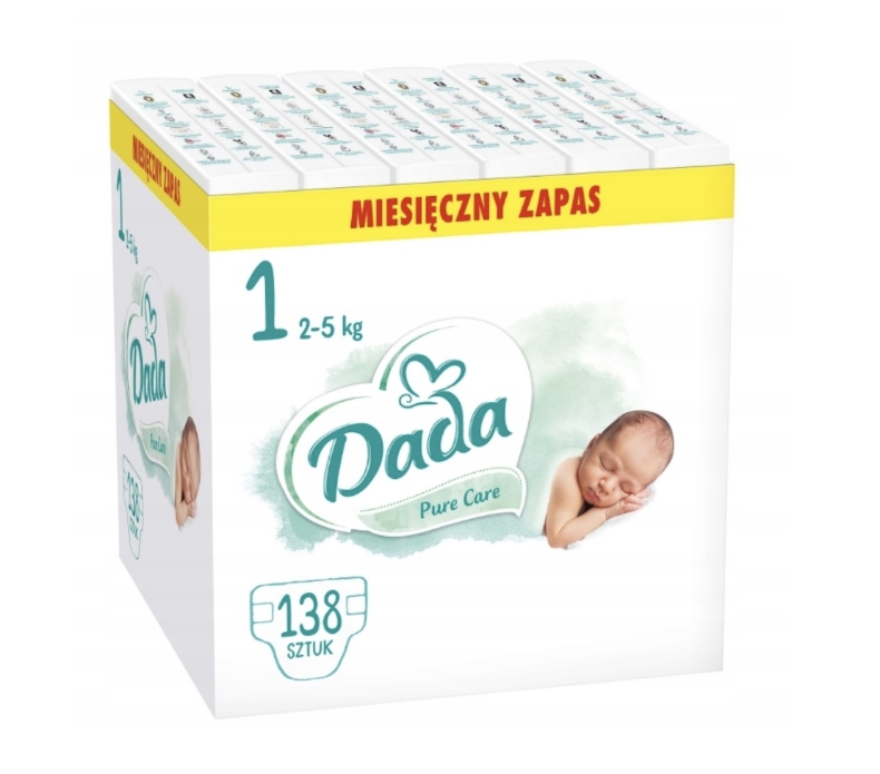 Pieluszki Dada Pure Care Rozmiar 1 138 szt.