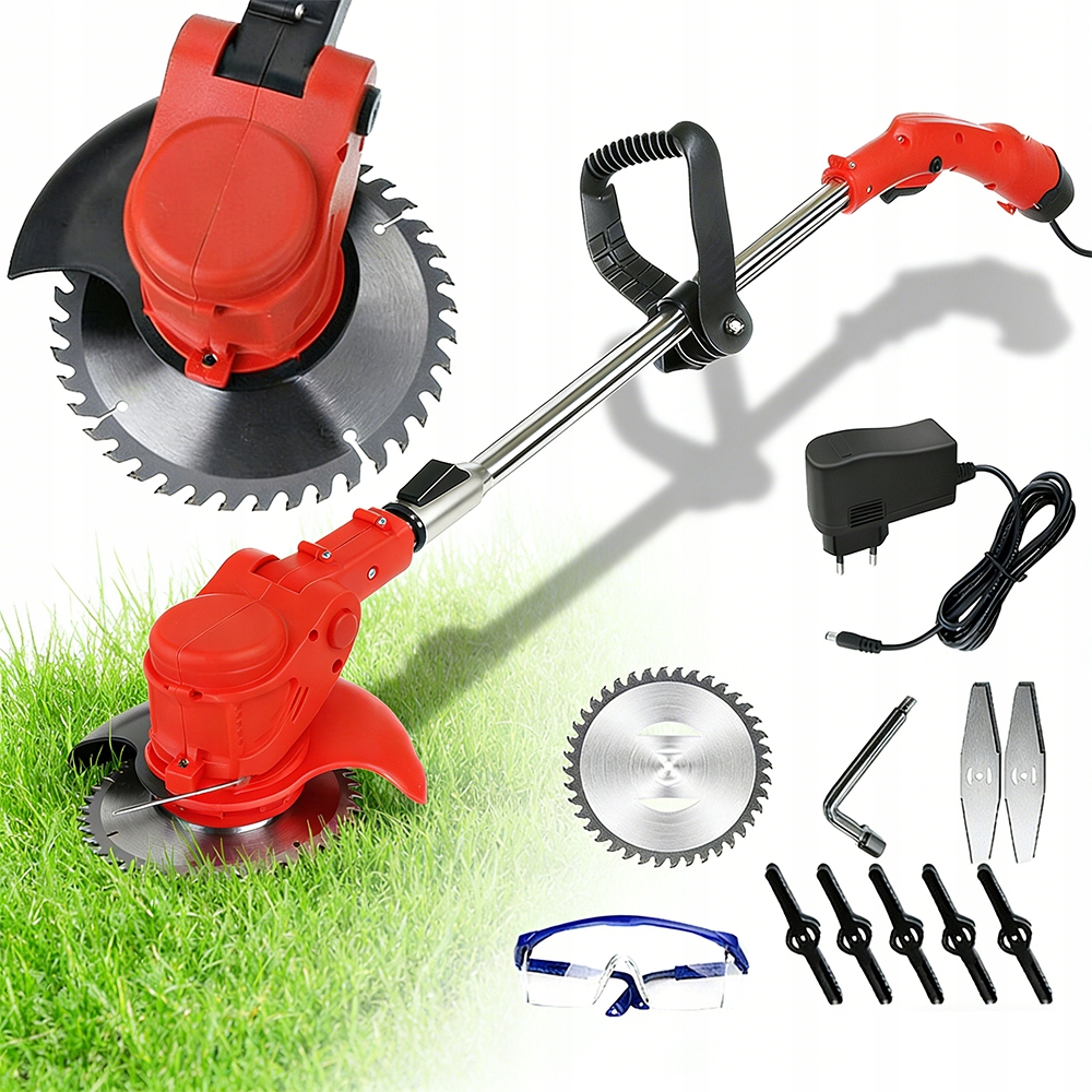 Aku Strunová Sekačka, Vyžínač 650 W NASTAVITELNÁ90-120 CM, Tři Vyměnitelné Čepele