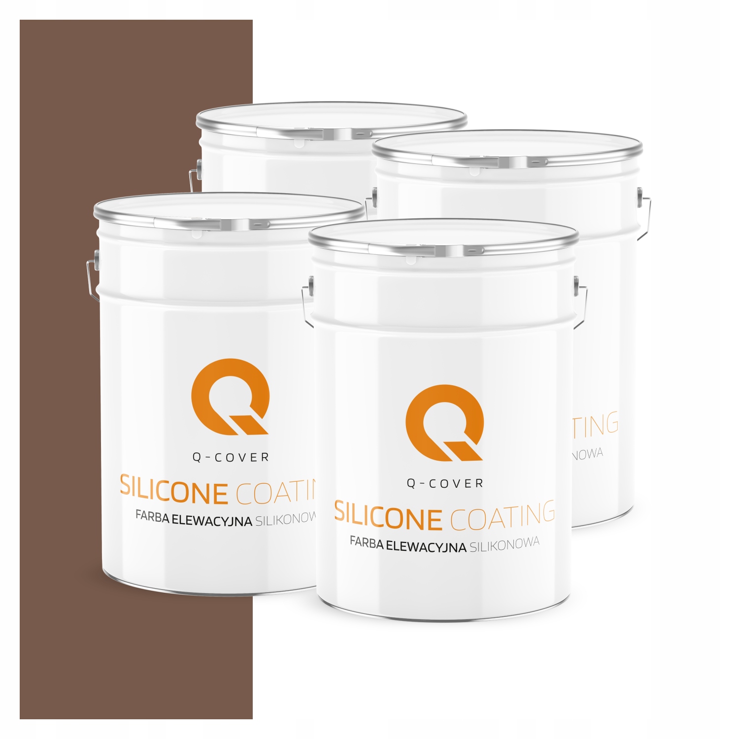 Fasádna farba Fasádová 10L Silikónová Uv Čokoládová farba