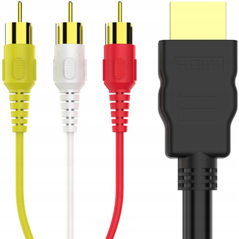 

Kabel Adapter Przewód Hdmi Do 3x Rca Cinch Audio
