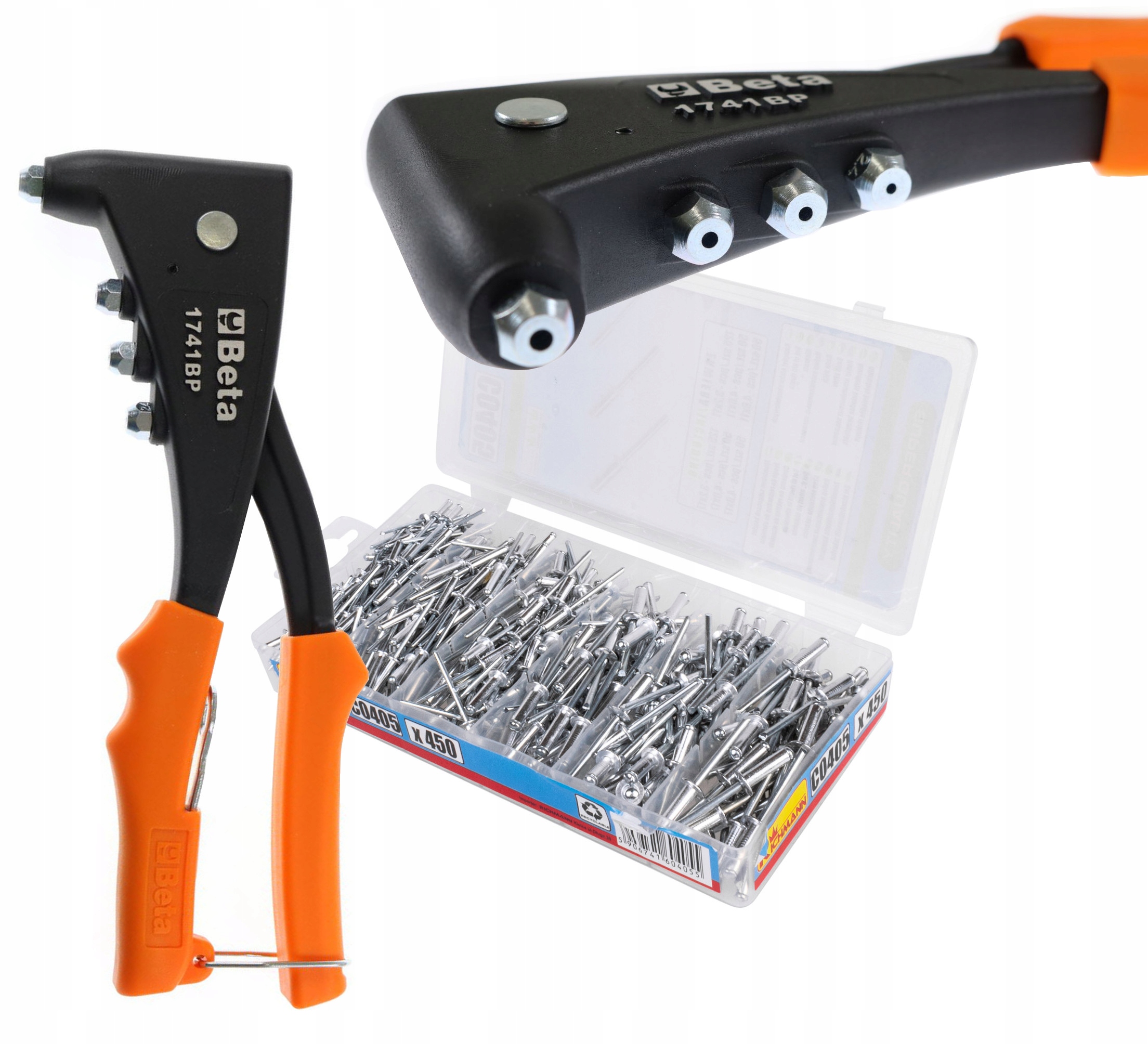 

Nitownica Boczna 260mm 4 Końcówki Nity 450szt