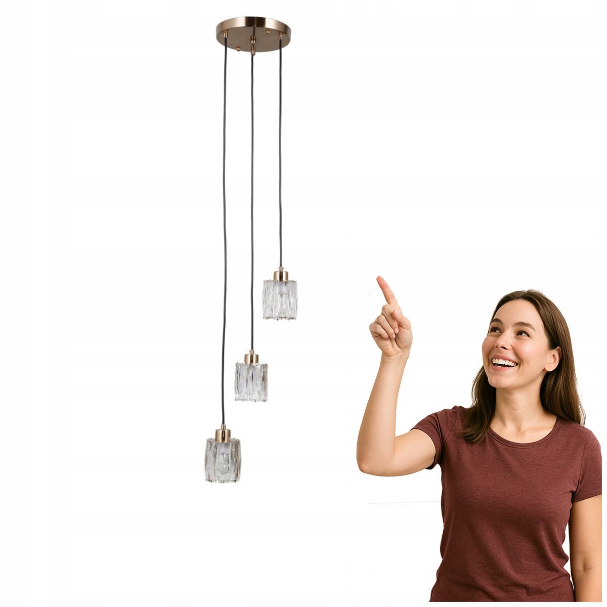 Závesná lampa Torno PND-40813-3R-HBR Italux