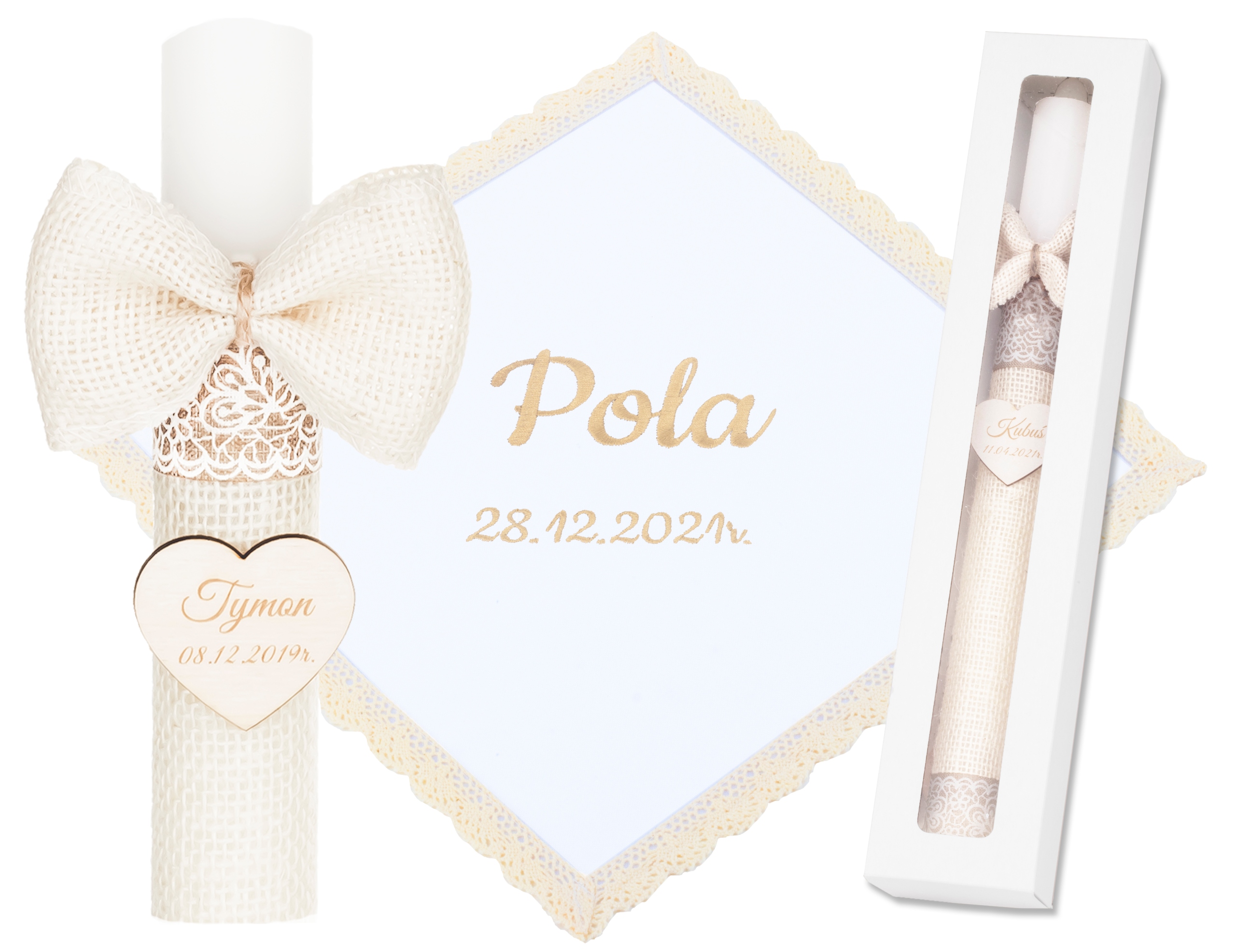 

Świeca Na Chrzest Pudełko Szatka Do Chrztu Haft