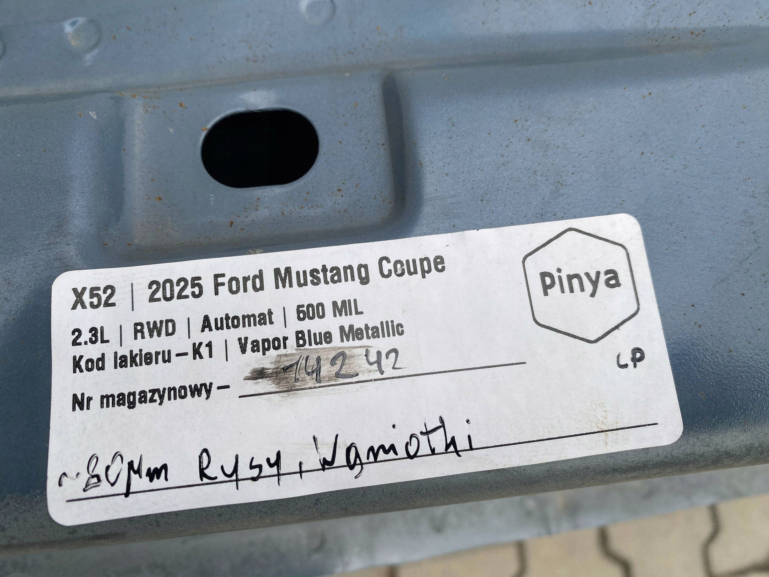 coin piece avant gauche quart Ford Mustang VII 2025+