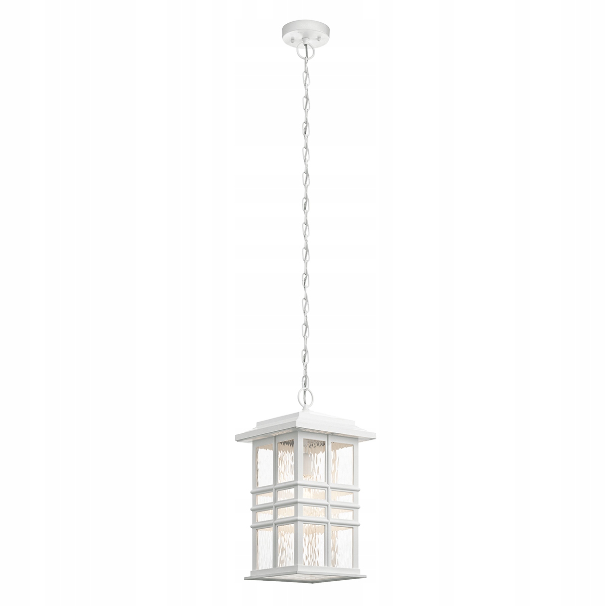 Vonkajšia závesná záhradná terasová lampa biela klasická 30 cm Kichler