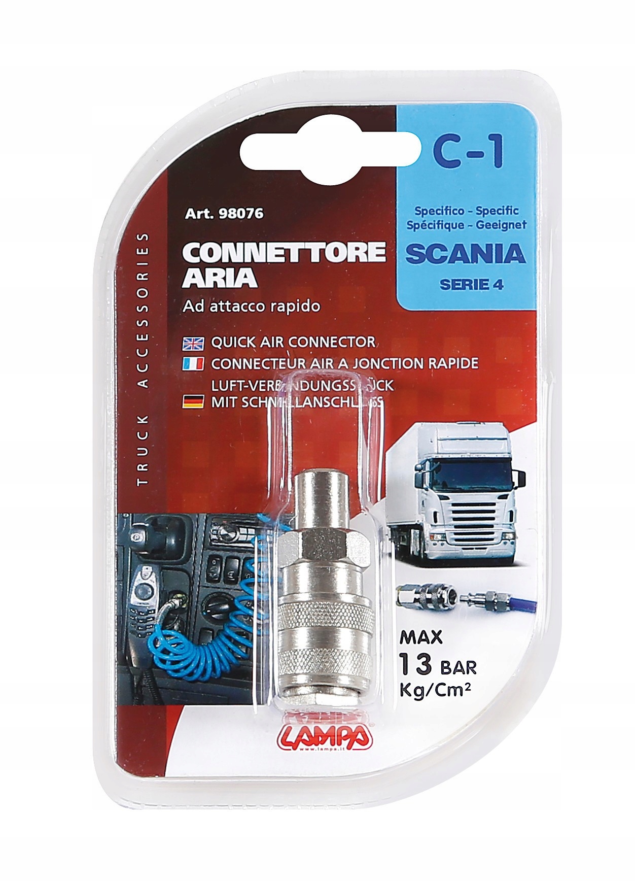 Adapter węża ciśnieniowego Scania Serie 4 13 Bar Typ samochodu Niezdefiniowany Samochody ciężarowe
