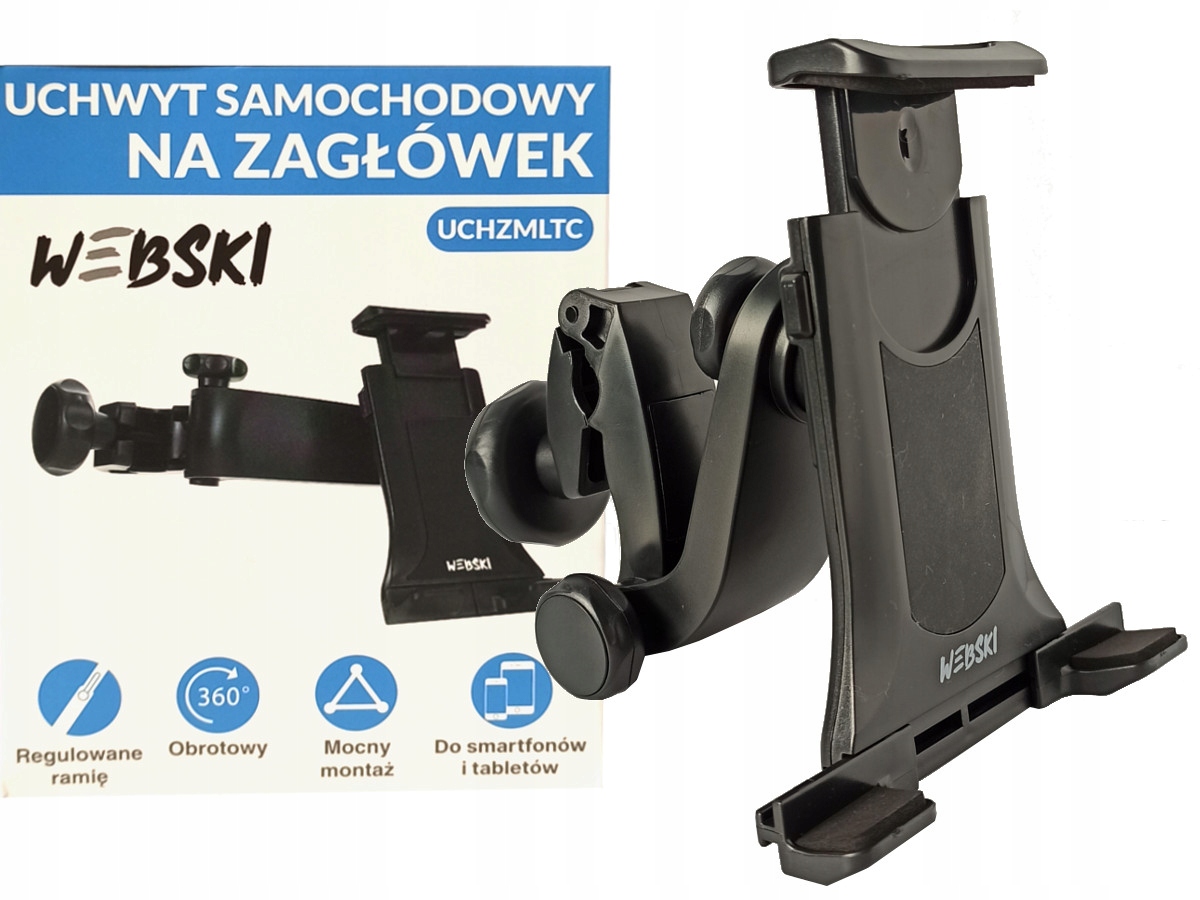 MOCOWANIE TABLETA NA ZAGŁÓWKU SAMOCHODU