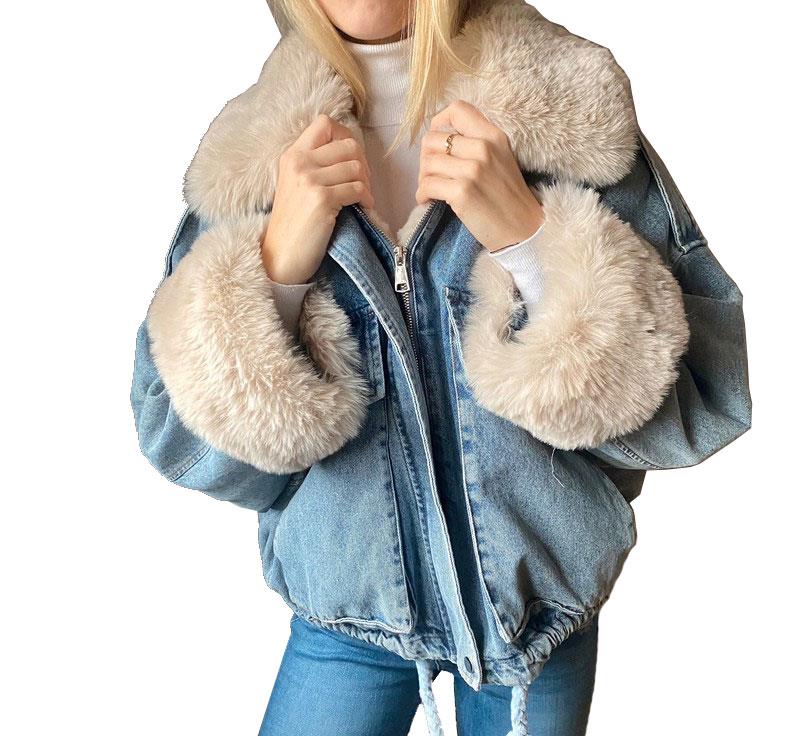 

Kurtka Jeansowa Z Futerkiem Katana Miś Futerko L