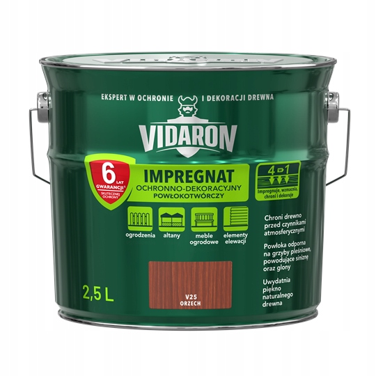 Impregnat do drewna Vidaron V25 orzech 2,5 l