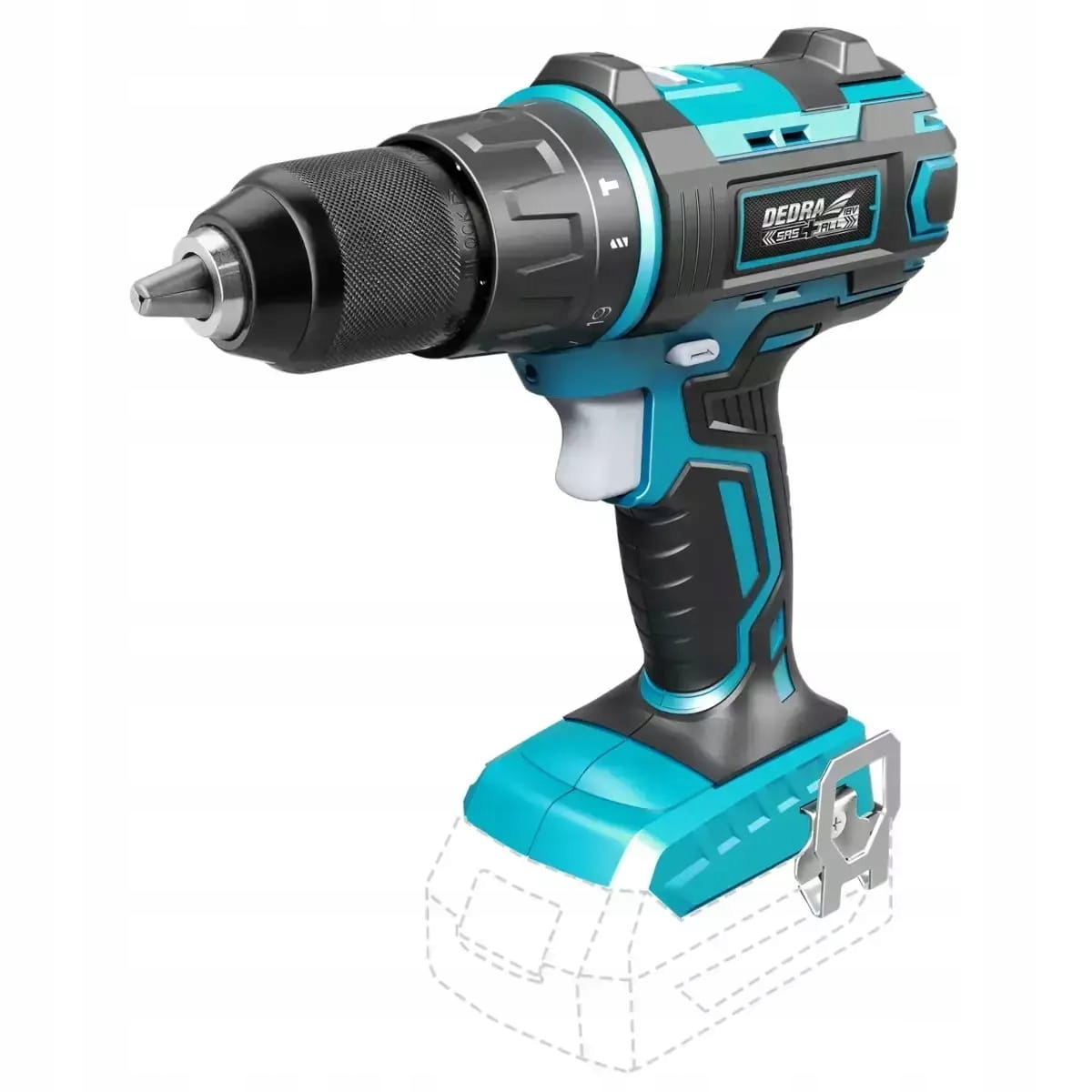 Akumulátorová Aku Vrtačka 13mm příklep 18V Sas+all systém Dedra