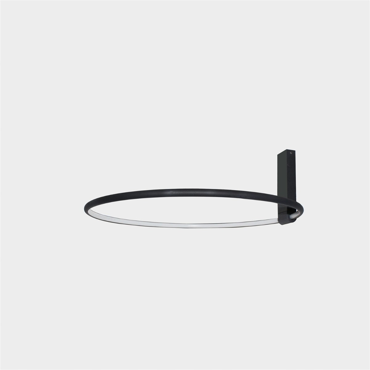 Čierny Ring Vincent 40 cm Led na strop, obruč nad kozmetickým salónom