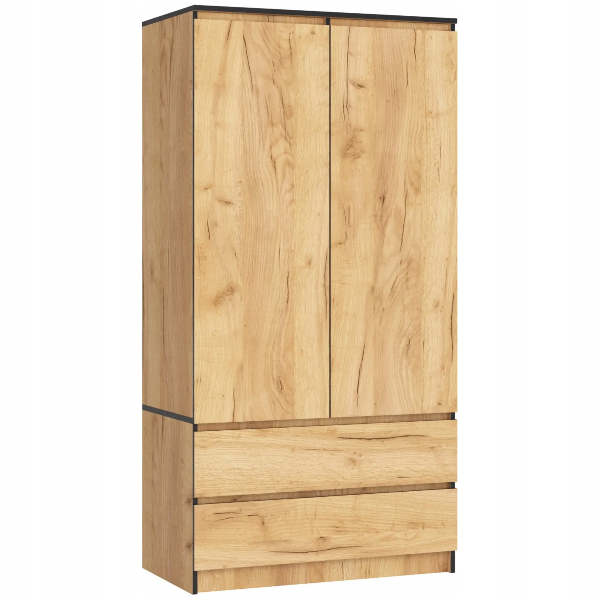 

Szafa do salonu dąb craft 2 szuflady 4 półki 90 cm