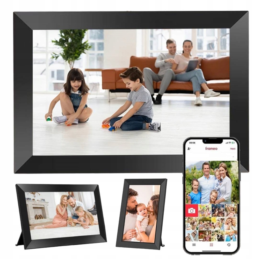 Digitální Rámeček Na Fotografie Dotykový Displej 10,1" Pro Fotografie Fotorámeček