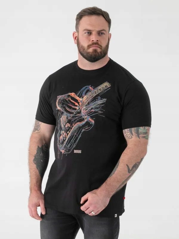 Tričko Pánská vícebarevná kytara ELLIOTT-D555 Velké velikosti 8XL