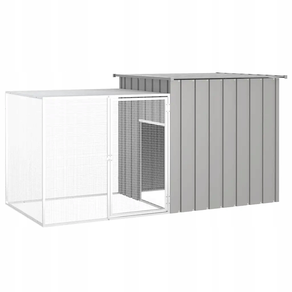 Klec pro králíky 200 x 91 x 100 cm, šedá