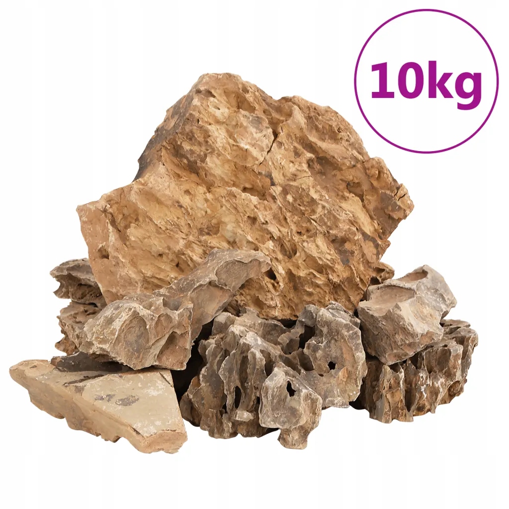 vidaXL Kameny Dragon Stone, 10 kg, hnědé, 5-30 cm